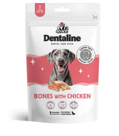 Recompense pentru caini Dentaline Stick Igiena Orala cu pui 140 gr