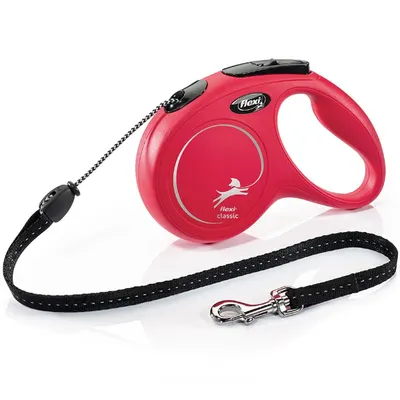 Flexi Lesa New Classic Cord S 8 m - rosu
