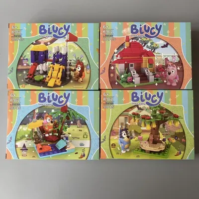 Set de Construcție Tip LEGO Bluey – 96 Piese, Jucărie Creativă pentru Copii 6+,En-gros