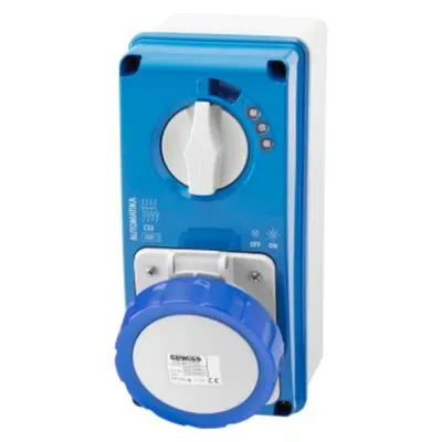 Priza industriala cu interblocaj verticala - AUTOMATIKA - MT 6KA Curba C - WITH BOTTOM - 3P+N+E 32A 230V 9H - IP67