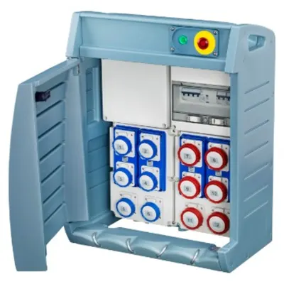 Organizator Q-Box 4 - With Terminal Block - Wired - 12 2p+e 16a Iec 309 - Ip55