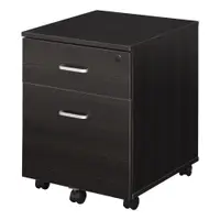Vinsetto Dulap cu Sertare, 2 sertare si 5 roti, dulap Birou Compact pentru Documente , 40x44x54.6cm, Design Modern | Aosom Romania