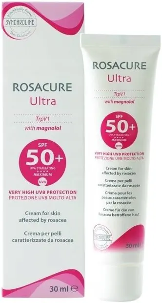 Synchroline Rosacure Cremă de față cu rozacee Ultra, SPF 50+, 30 ml