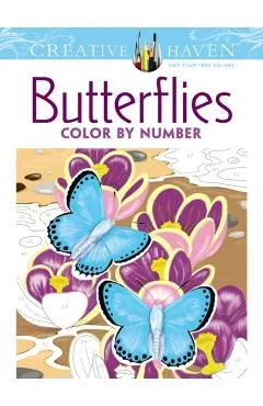 Creative Haven Butterflies Color by Number Coloring Book