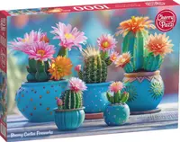 Puzzle Cherry Pazzi din 1000 piese - Artificii de la cactuși înfloriți
