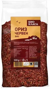 Orez roșu, 500 g, Clasă Bio