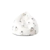 Fotoliu puf, BabyTrold, Markland Pure, Din muselina, Umplutura cu bilute, Husa detasabila, 12 luni+, 30 x 50 cm, Model foca, Alb
