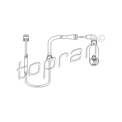 Senzor, uzura placute frane TOPRAN 500 659