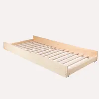 Pat pentru copii casuta montessori, Little Amy, Stillwood Cottage, balustrade cu bare rotunde, Natur, 80x160 cm