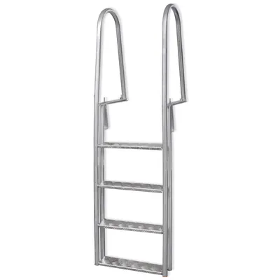vidaXL Scară amdocare/piscină cu 4 trepte, aluminiu, 167 cm