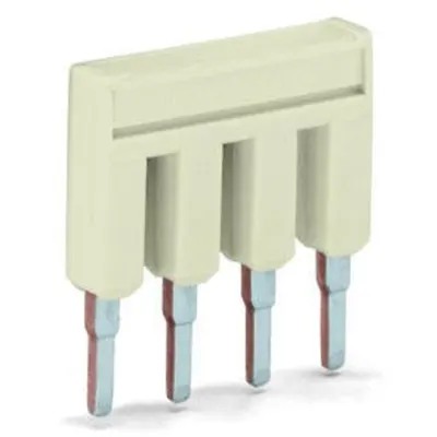 Push-in type jumper bar; insulated; 3-way; Nominal current 32 A; light gray