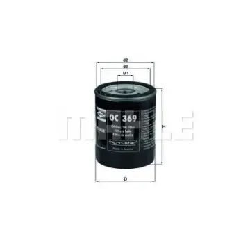 Filtru ulei MAHLE ORIGINAL OC 369