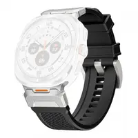 Curea Techsuit W068 pentru Samsung Galaxy Watch Ultra Series, Neagra Argintie