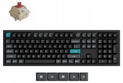 Tastatură mecanică Keychron - Q6 Ultra 8K, wireless, Keychron Silk POM Red, RGB, neagră