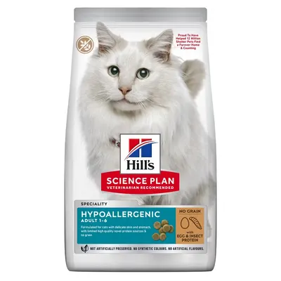 Hrana uscata pisici, Hill's Science Plan Feline Adult Hypoallergenic No Grain, 7 kg