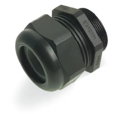 Cable fitting; M40 x 1.5 with O-ring; Plastic; black