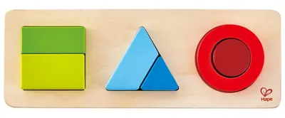 Puzzle din lemn Hape - Figuri geometrice