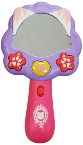 Oglindă muzicală pentru bebeluși Raya Toys – Pisică, violet