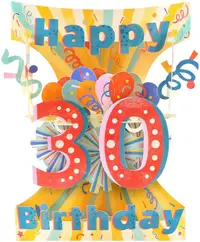 Felicitare 3D Santoro Swing - Happy 30 Birthday