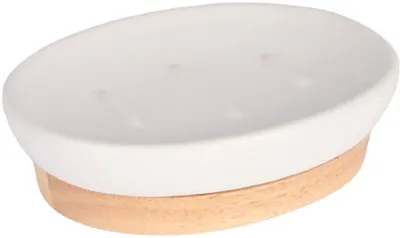 Suport pentru săpun Inter Ceramic - Bailey, 13,5 x 9,7 x 3,5 cm, alb