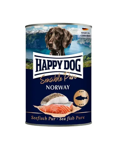 HAPPY DOG Sensible Norway cu Pește 400 g Hrană umedă pentru câini