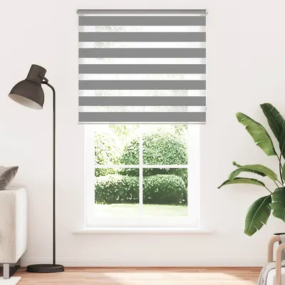 vidaXL Jaluzea Zebră 120,9x230 cm Lățime material 116,7 cm gri