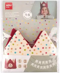 Coroană textilă cu două fețe Apli Kids - Stele