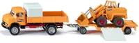 Jucarie metalica Siku - Camion cu remorca si fadroma Mercedes-Benz 710