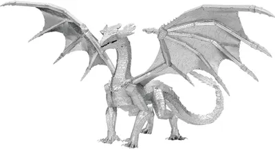 Model metalic de asamblat Metal Earth: Premium Series - Steel Dragon