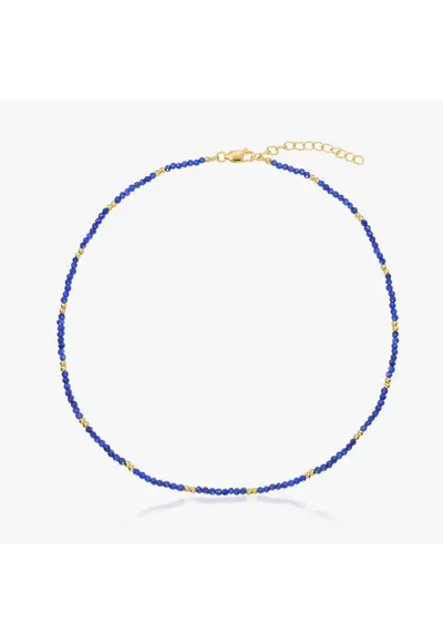 Colier din argint Golden SummerScape - Lapis Lazuli - 34-38 cm