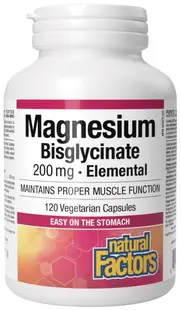 Magnesium Bisglycinate, 200 mg, 120 capsule, Natural Factors