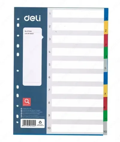 Separator Deli Start Plus - E5724A PP, A4, 10 teme colorate