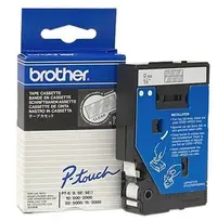 Bandă de etichetare Brother - TC-195, 9 mm, alb/transparent