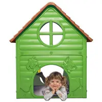 Casuta de gradina pentru copii Dohany My First Playhouse Verde 98x90x106cm, utilizare interiorexterior, usa si ferestre cu deschidere