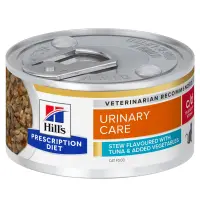 HILL'S Prescription Diet C/D Multicare Stress, Ton și Tocană de Legume, dietă veterinară, conservă hrană umedă pisici, sistem urinar, (în sos), 82g