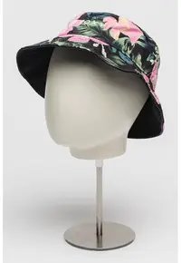 Palarie de bumbac cu imprimeu floral Tiny Honey - Verde/Negru/Roz pal