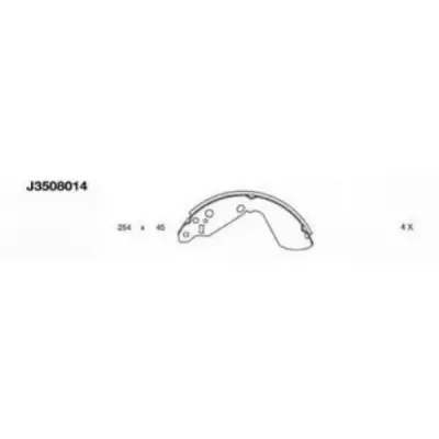 Set saboti frana NIPPARTS J3508014
