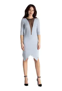 Rochie mini dama Colgrengoire L012 gri - Gri