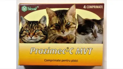 Antiparazitar intern extern pisica, Prazimec C, 4 comprimate