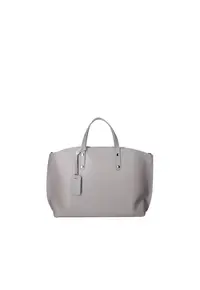 Geanta de piele cu bareta si etui interior detasabil - Gri