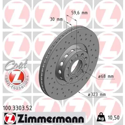 Disc frana ZIMMERMANN 100.3303.52