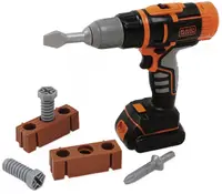 Set de joacă Smoby Black & Decker - Mașină de găurit mecanică cu accesorii