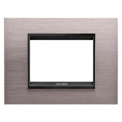 Placa ornament CProiector HORUS LUX metal- 3 module - BRUSHED ALUMINIUM LAVY - CProiector HORUS