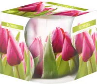 Lumânare parfumată Bispol Aura - Flori, 100 g