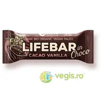 Baton cu Cacao si Vanilie in Ciocolata Raw Ecologic/Bio 40g