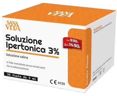 Sanavita Soluție hipertonică 3%, 30 ampule, Paladin Pharma