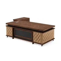 Birou Managerial Majestic cu sertare si dulap lateral mobil – dimensiuni 2400×1000×750 mm