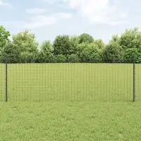 vidaXL Stâlp de gard încorporat 44 buc. Gri 120 cm