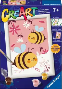 Kit de vopsea după număr Ravensburger CreArt - Albine fericite