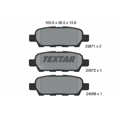 Set placute frana, frana disc TEXTAR 2387101